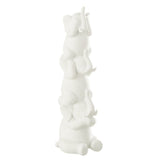 Éléphant Pyramide en polyresin blanc - mise en scène décorative