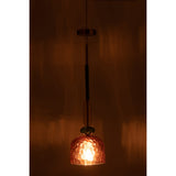 Détail de la lampe à plafond Fiona en verre rouge