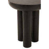 Table d'appoint J-Line Trio en bois noir, vue de face