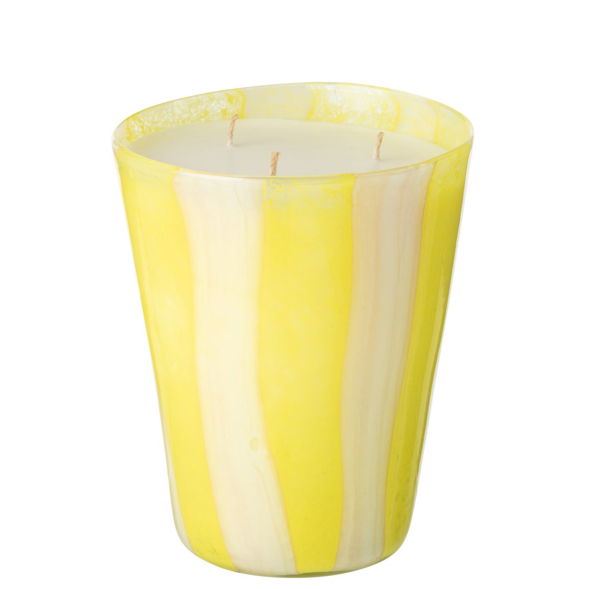 Bougie parfumée J-Line Noa Stripes - ambiance cosy dans un salon