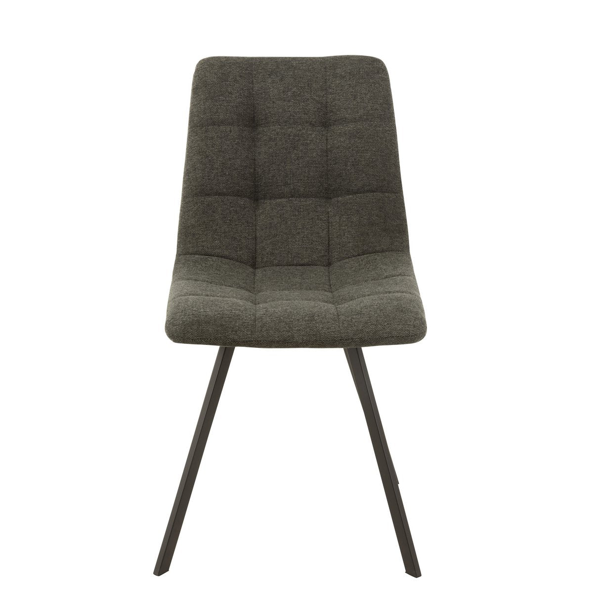 Chaise Babette J-Line en textile gris foncé vue de face
