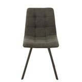 Chaise Babette J-Line en textile gris foncé vue de face