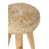 Tabouret J-Line Round, détail du matériau en jacinthe d'eau