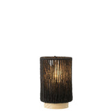 Lampe cylindrique J-Line en métal noir avec éclairage LED