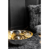 Ensemble de quatre boules de Noël en verre gris J-Line