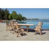Table de jardin en teck sur balcon contemporain