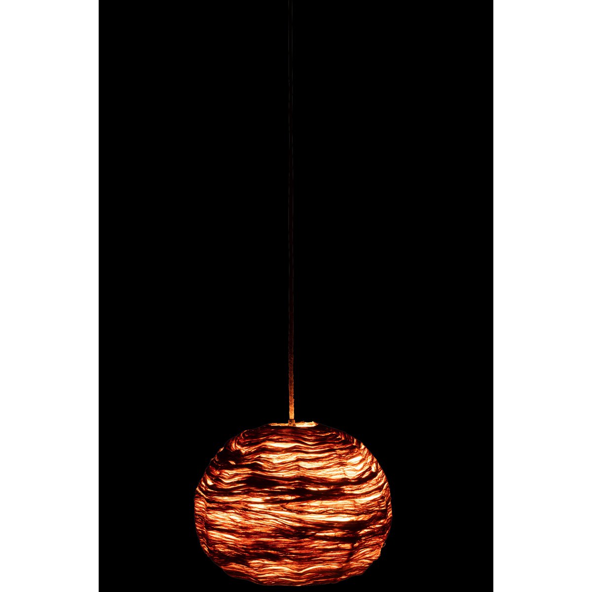 Détail du design en jute de la lampe J-Line Ball