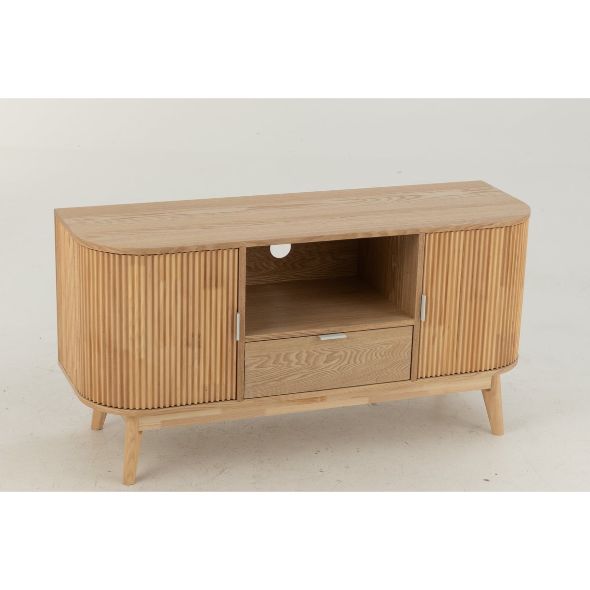 Armoire J-Line Round en bois naturel, vue latérale