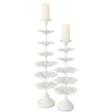 J-Line Bougeoir Arbre Métal Blanc Grand