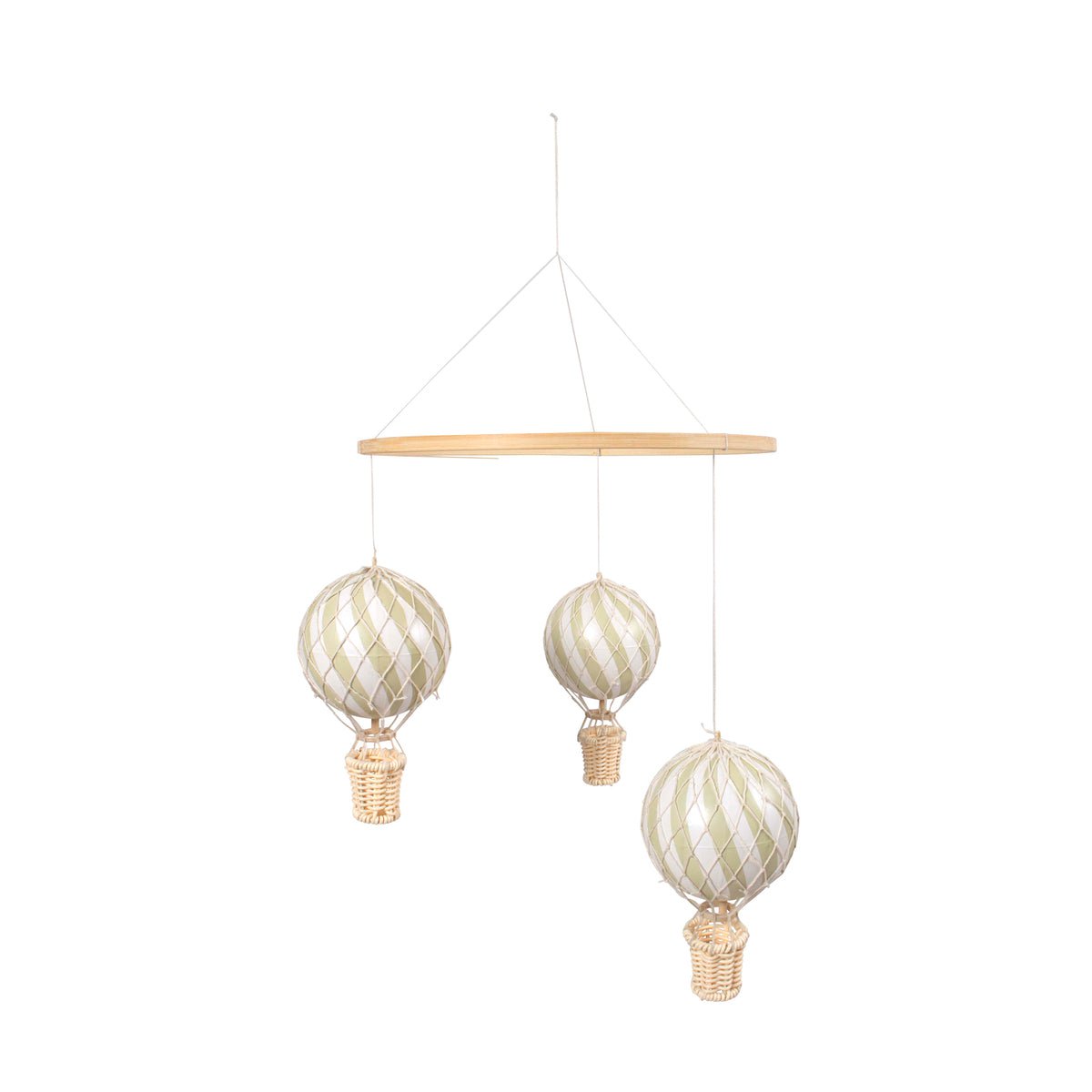 Mobile Montgolfière Vert - Détails artisanaux et design élégant
