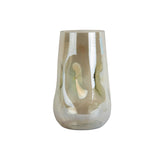 Vase Lustre Organique en verre vert avec finition brillante, vue de face