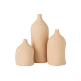 Vase J-Line Enya Bottle en céramique beige, vue de face