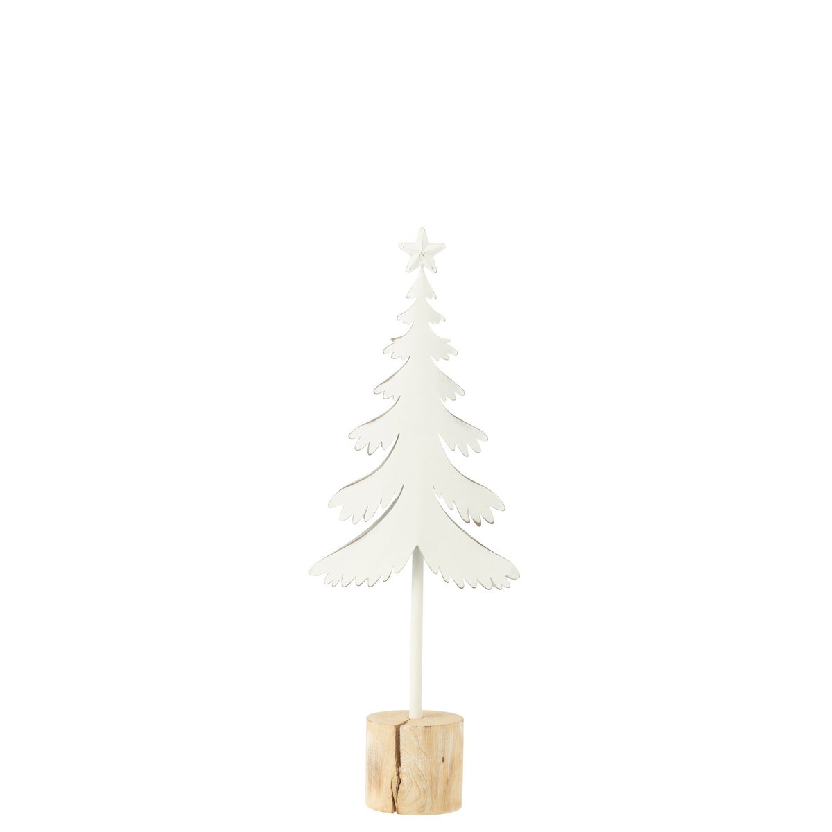 Détail de l'arbre de Noël J-Line avec étoile, parfait pour une décoration chic.