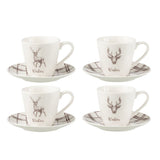 Vue d'ensemble du coffret J-Line avec sachets de thé et vaisselle