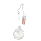 Boule de Noël J-Line en verre blanc avec lumières LED allumées