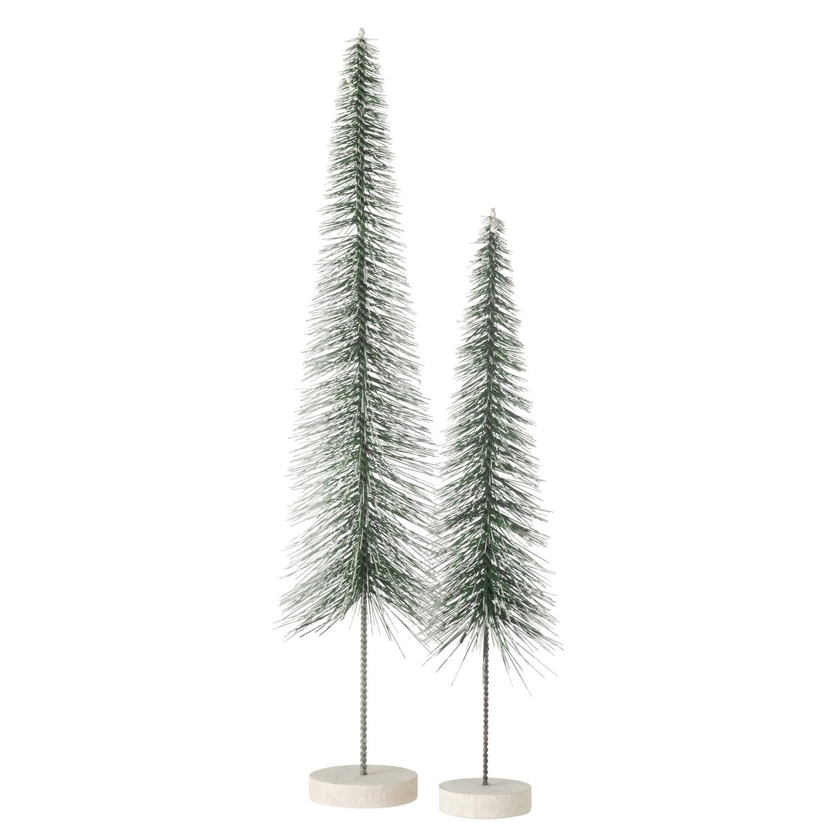 Détail de l'arbre de Noël J-Line en plastique vert, ambiance festive