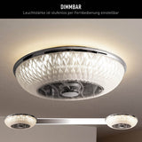 Plafond LED "Viento" avec ventilateur, en métal et en plastique, avec des LED intégrées, éclairage pour le salon ou le bureau