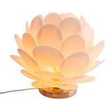 Lampe de table "Fora" en métal et en plastique blanc, socket E27, éclairage pour le salon, salle à manger et table de chevet, Ø41 cm