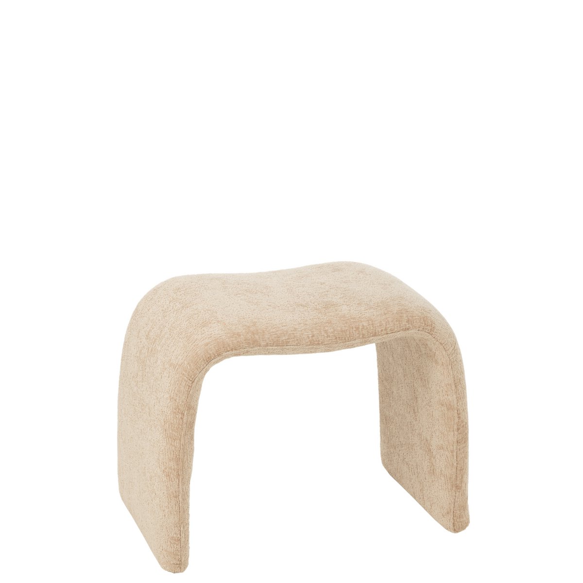 Tabouret J-Line N en textile beige avec design élégant