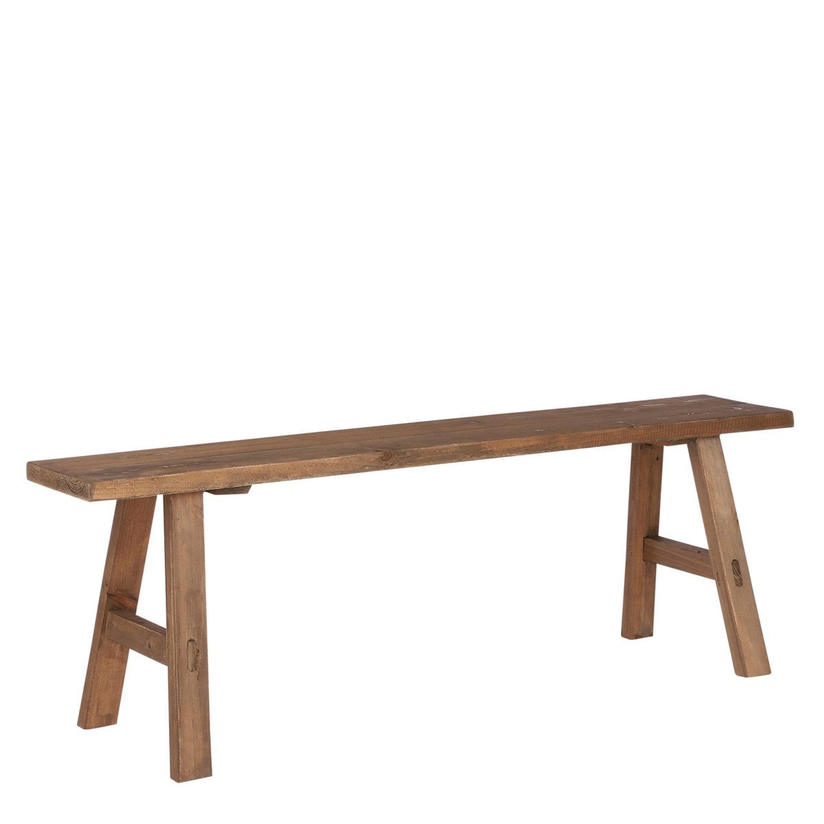 Banc Bold Marron - vue de face avec texture bois