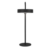 Lampe de table de batterie LED magnétiquement "Ella" pour l'extérieur et à l'intérieur, en métal et en plastique en noir, 35 cm de haut