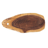 Tranche d'arbre de planche de service collé 34x16cm ou 52x24cm de service décoration comprimé acacia massive