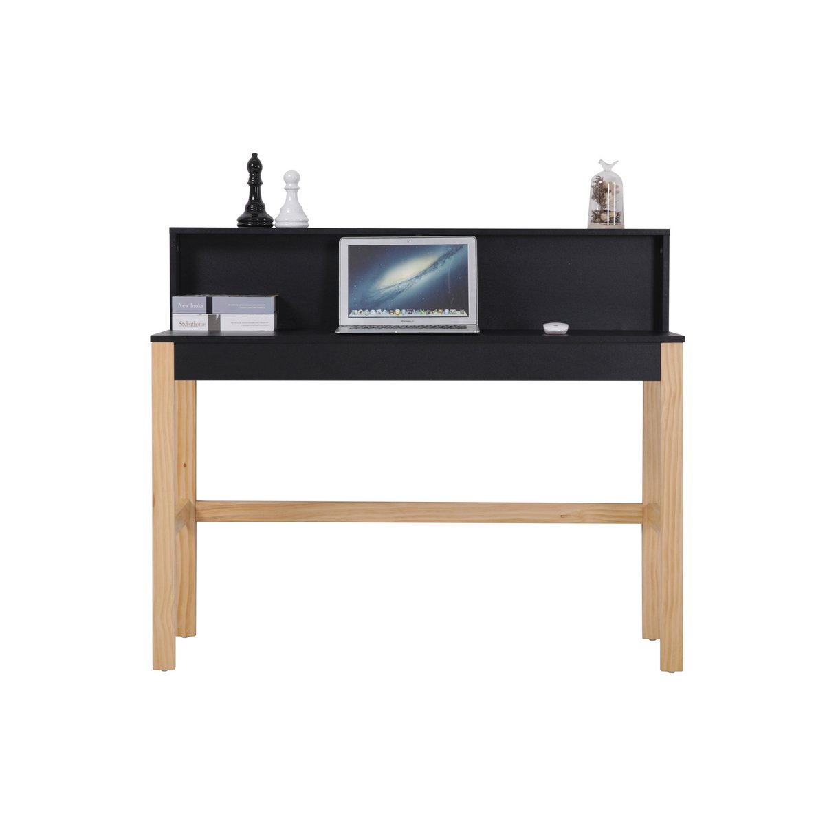 Bureau noir contemporain, détails de finition
