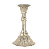 Bougeoir J-Line Oriental en verre argenté, vue de face.