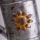 Brochette de terre solaire LED (canette d'arrosage) h: 110 cm galvanisé, pour une brochette à l'extérieur, en métal et en plastique en argent, avec une LED intégrée