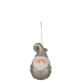 Pendentif de Noël J-Line en argent, vue de face avec détails de texture