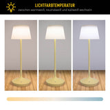 Lampe de batterie solaire "Emmi" 38 cm de haut, parapluie Ø 13 cm, métal en plastique jaune et blanc, pour la zone extérieure, cct.