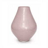 Vase Lesse rose pastel métallisé avec finition brillante et forme poire