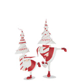 Vue latérale de la figurine J-Line Sapin du Père Noël, soulignant sa hauteur.