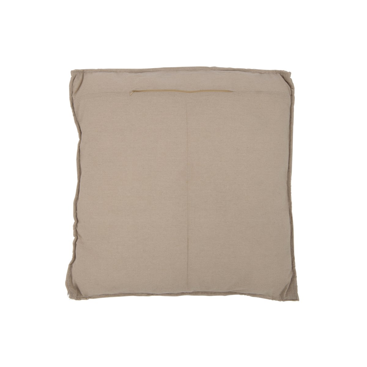 Coussin J-Line Square grand format en osier et textile naturel