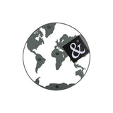 Tableau mémo carte du monde en métal avec aimants