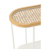 Console Épicéa et métal blanc avec objets de décoration