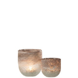 Vue latérale de la lanterne J-Line Scavo en verre gris