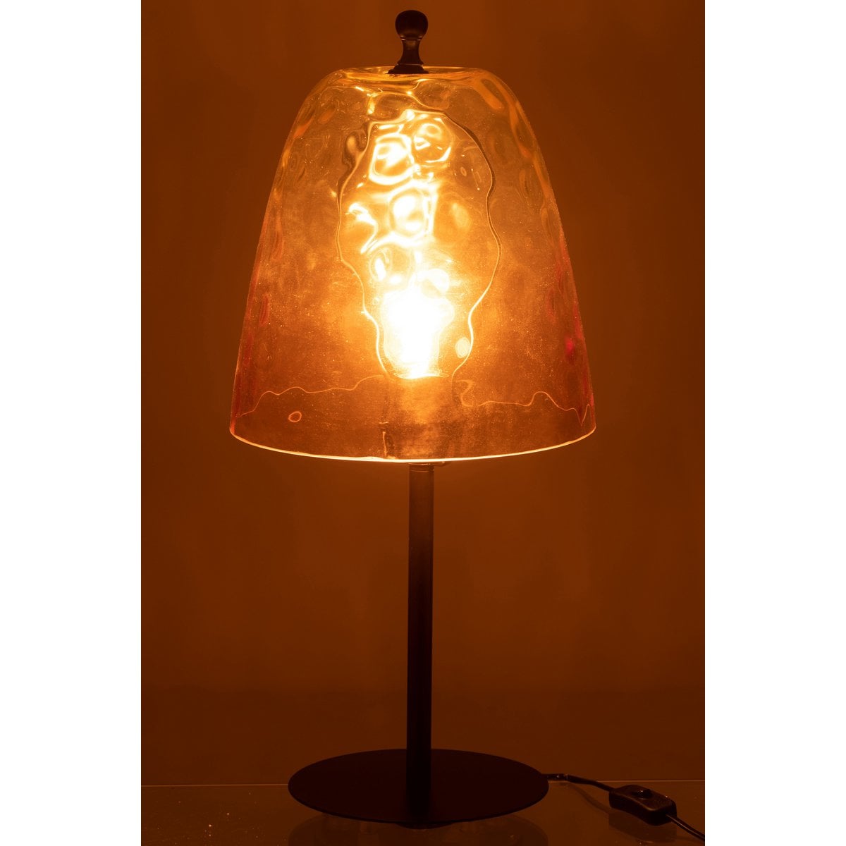 Vue latérale de la lampe J-Line Océane montrant sa structure en verre