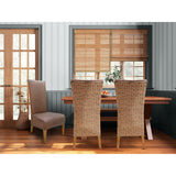 Chaises de salle à manger chaise rembourrée chaise rattan sidney optique en cuir rembourré noisette