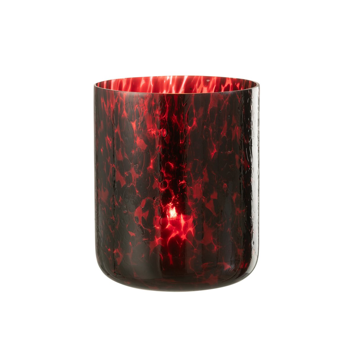 Lanterne J-Line Spotted rouge et noir, vue de face
