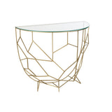 J-Line Console Moza Métal/Verre Or