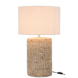 Lampe J-Ligne Dik Tresse en béton et coton, vue avant