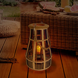 Décol Light "Korbinien", y compris une bougie solaire pour le jardin et le balcon, de Rattan dans la nature, hauteur de lampe solaire 35 cm