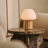 Lampe de table rechargeable Sophie marron clair