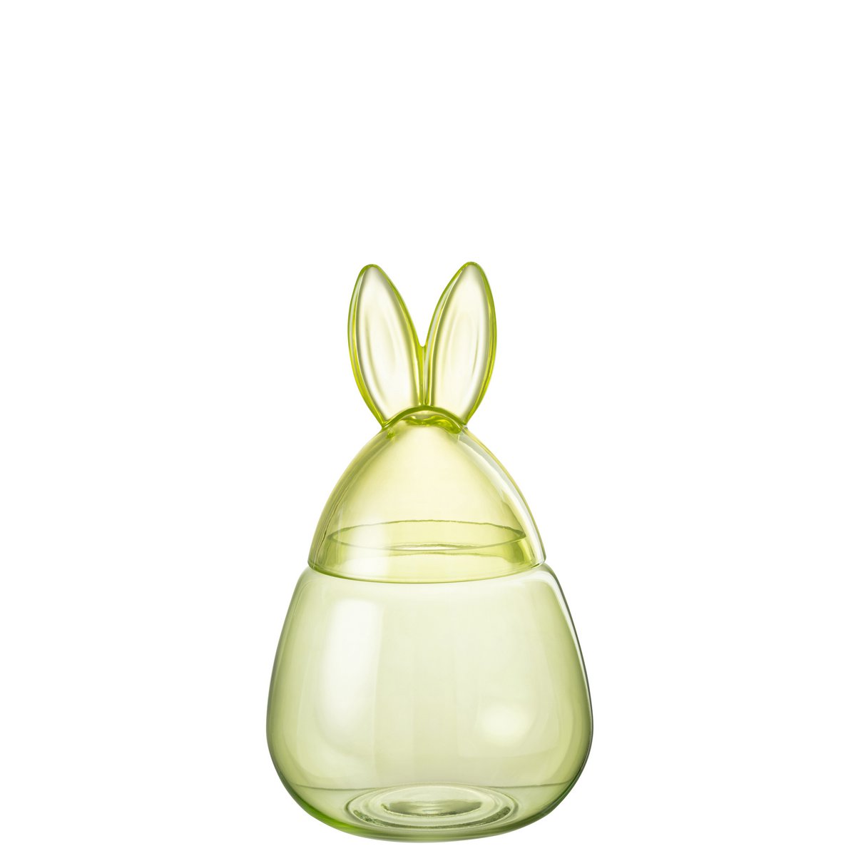 Pot de conservation J-Line Lapin en verre vert - vue avant