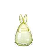 Pot de conservation J-Line Lapin en verre vert - vue avant