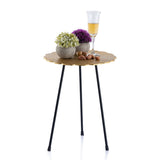 Table d'appoint Table décorative en métal Hilton Ø 35 x H 45 cm Aluminium rond avec structure en argent ou en or