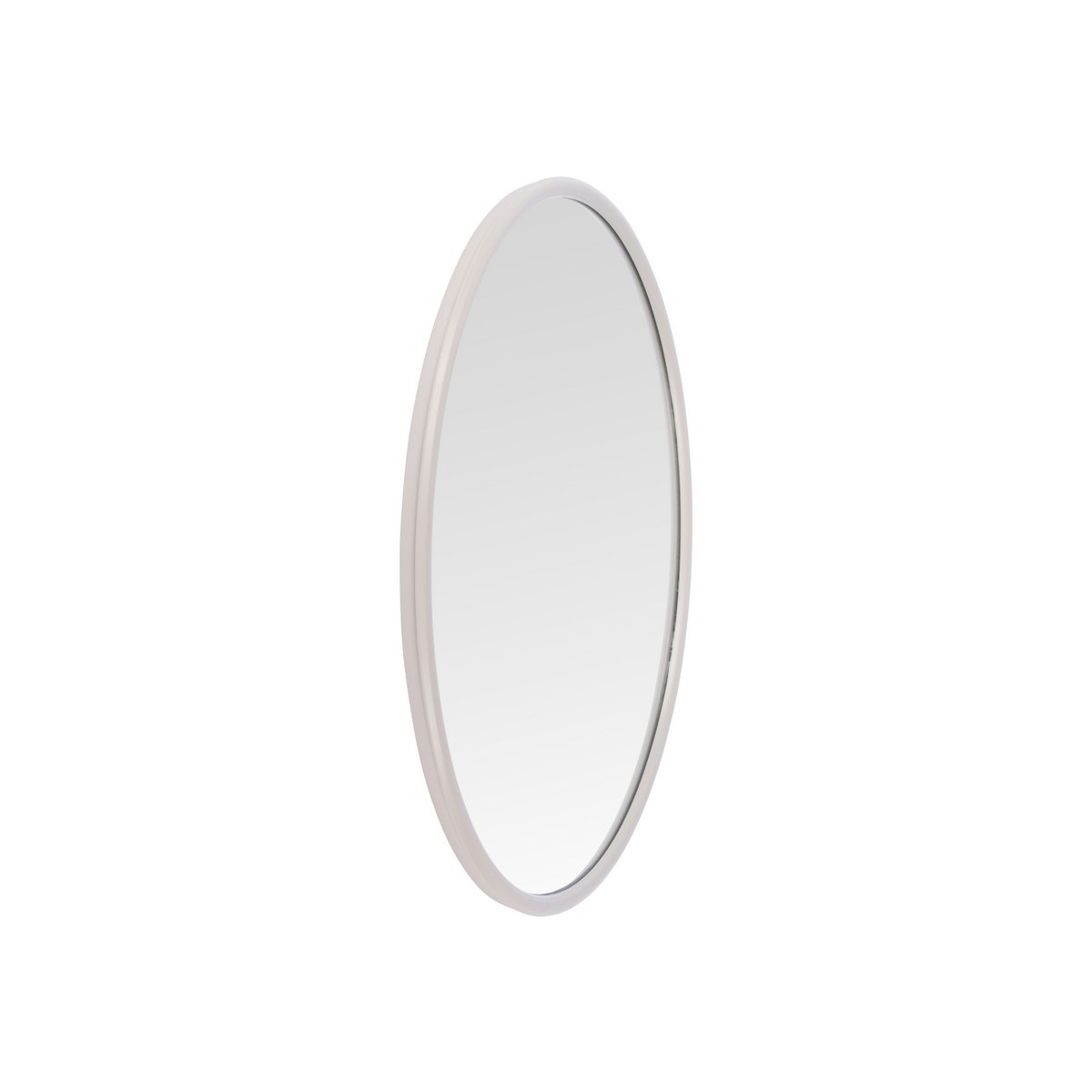 Miroir Richesse en métal gris avec design contemporain, diamètre 50 cm.