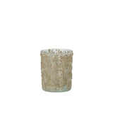 Bougeoir Glitter Champagne J-Line avec finition brillante
