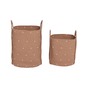 Panier en Corde de Coton Dot - Lot de 2